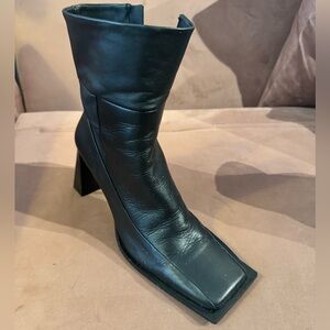 Top Shop square toed black boots
